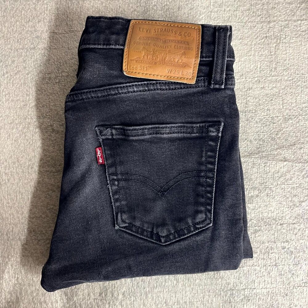 Levi Strauss & Co. 511 Big E Tab Jeans Faded Black Color Mens Size 29 x 30